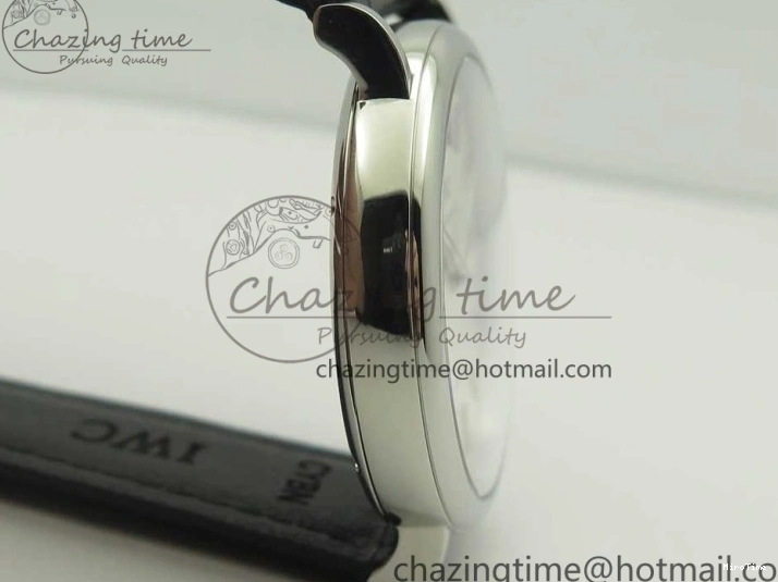 MIROTIME 0306 Supportive Portofino Automatic SS AF 1:1 Best Edition White Dial on Black Croco Leather Strap A 7184